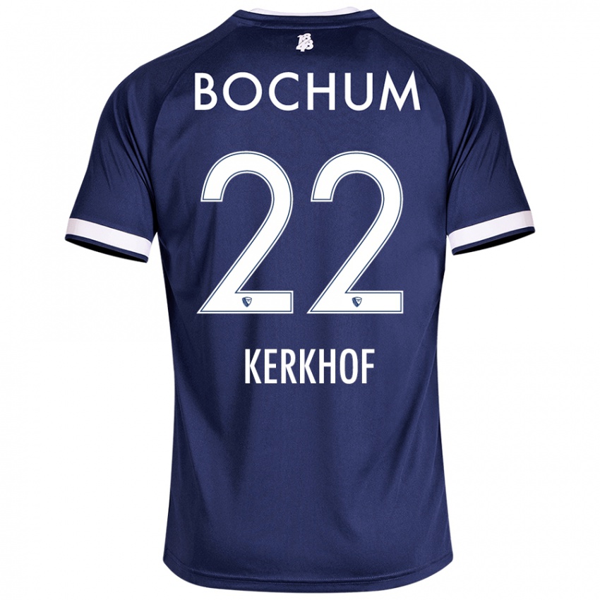 Bambino Maglia Nina Kerkhof #22 Blu Scuro Kit Gara Home 2024/25 Maglietta