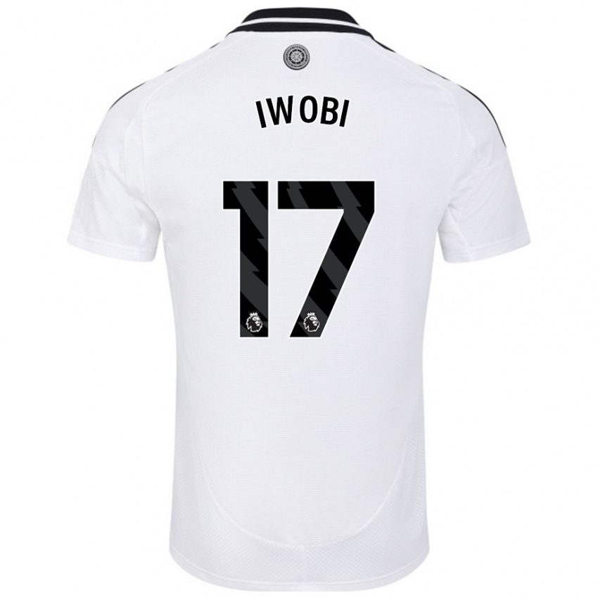 Bambino Maglia Alex Iwobi #17 Bianco Kit Gara Home 2024/25 Maglietta