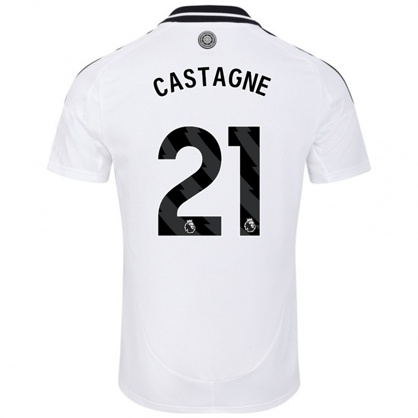 Bambino Maglia Timothy Castagne #21 Bianco Kit Gara Home 2024/25 Maglietta