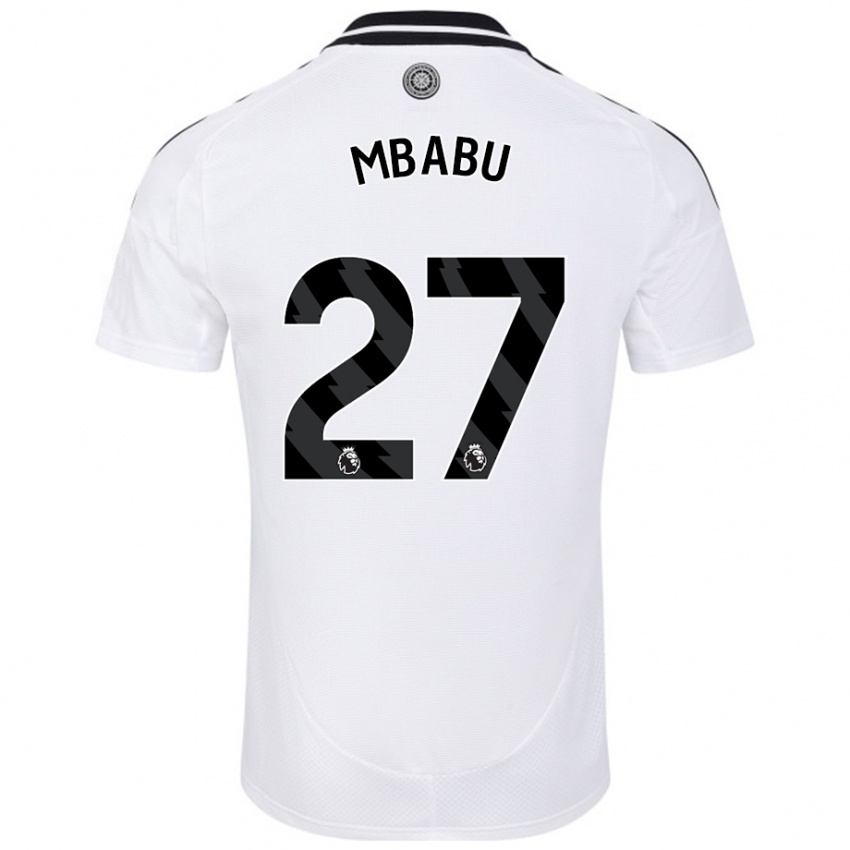 Bambino Maglia Kevin Mbabu #27 Bianco Kit Gara Home 2024/25 Maglietta