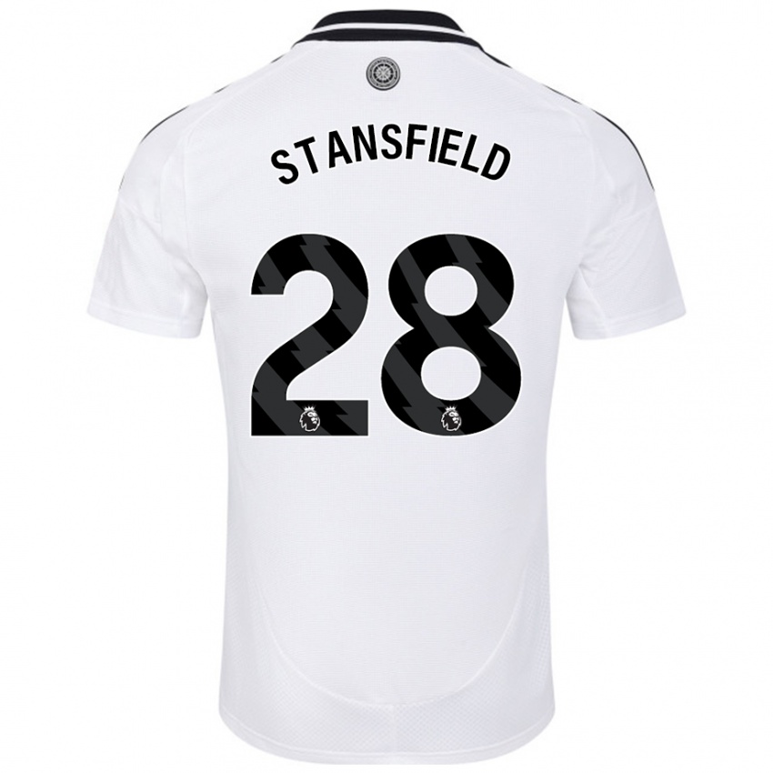 Bambino Maglia Jay Stansfield #28 Bianco Kit Gara Home 2024/25 Maglietta