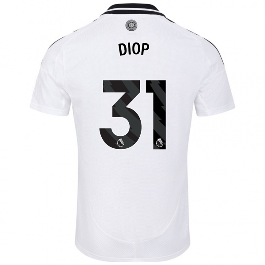 Bambino Maglia Issa Diop #31 Bianco Kit Gara Home 2024/25 Maglietta