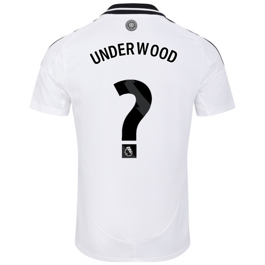 Bambino Maglia Marco Underwood #0 Bianco Kit Gara Home 2024/25 Maglietta