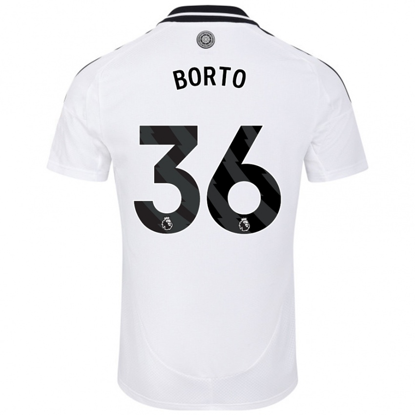 Bambino Maglia Alex Borto #36 Bianco Kit Gara Home 2024/25 Maglietta