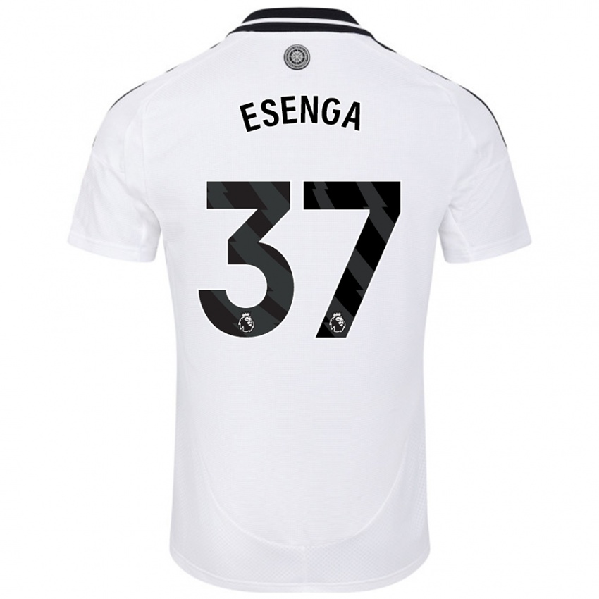 Bambino Maglia Jonathan Esenga #37 Bianco Kit Gara Home 2024/25 Maglietta