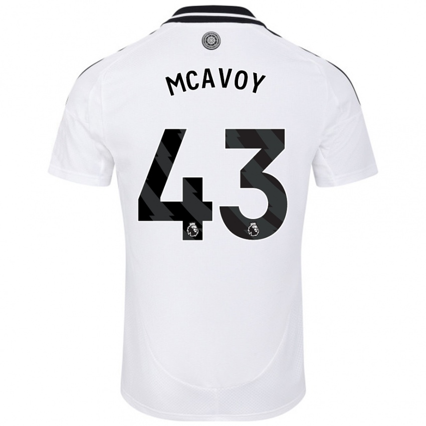 Bambino Maglia Connor Mcavoy #43 Bianco Kit Gara Home 2024/25 Maglietta