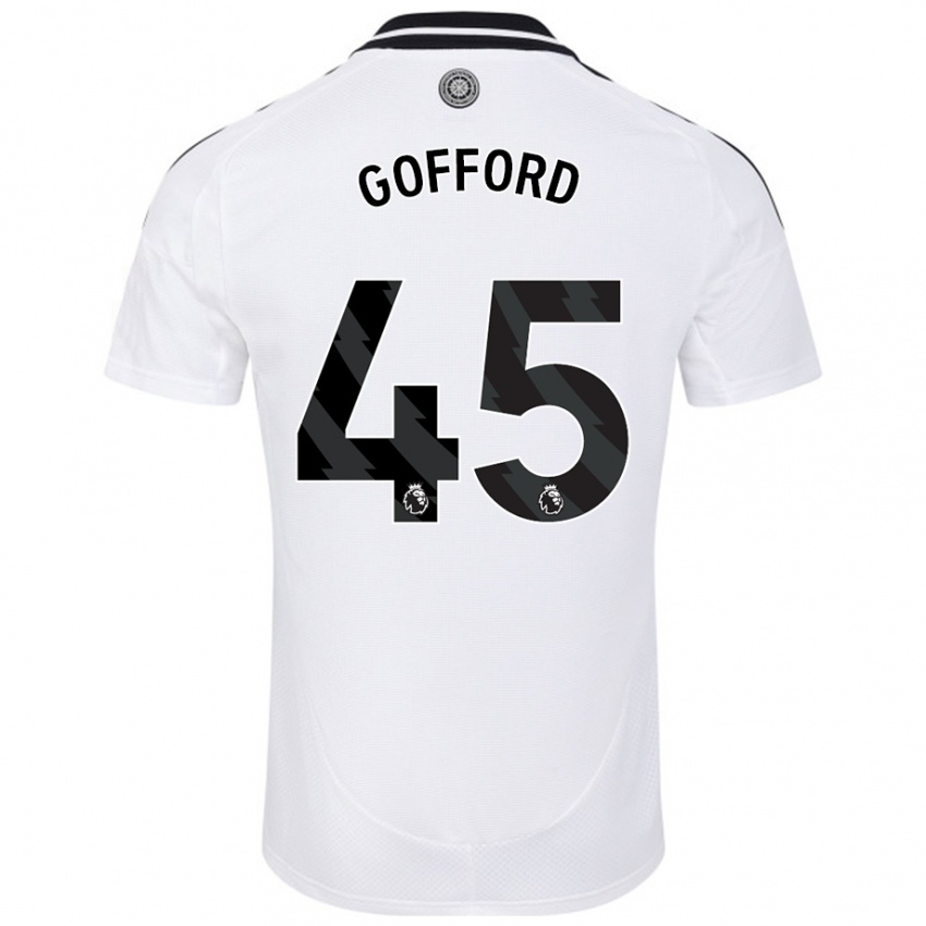 Bambino Maglia Oliver Gofford #45 Bianco Kit Gara Home 2024/25 Maglietta