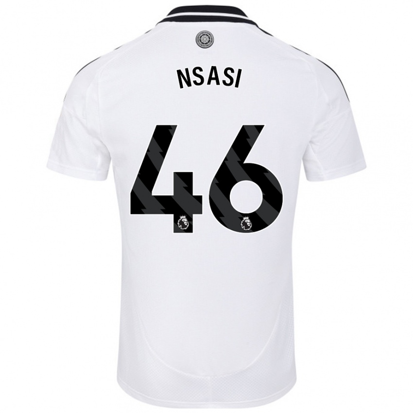 Bambino Maglia Eddie Nsasi #46 Bianco Kit Gara Home 2024/25 Maglietta