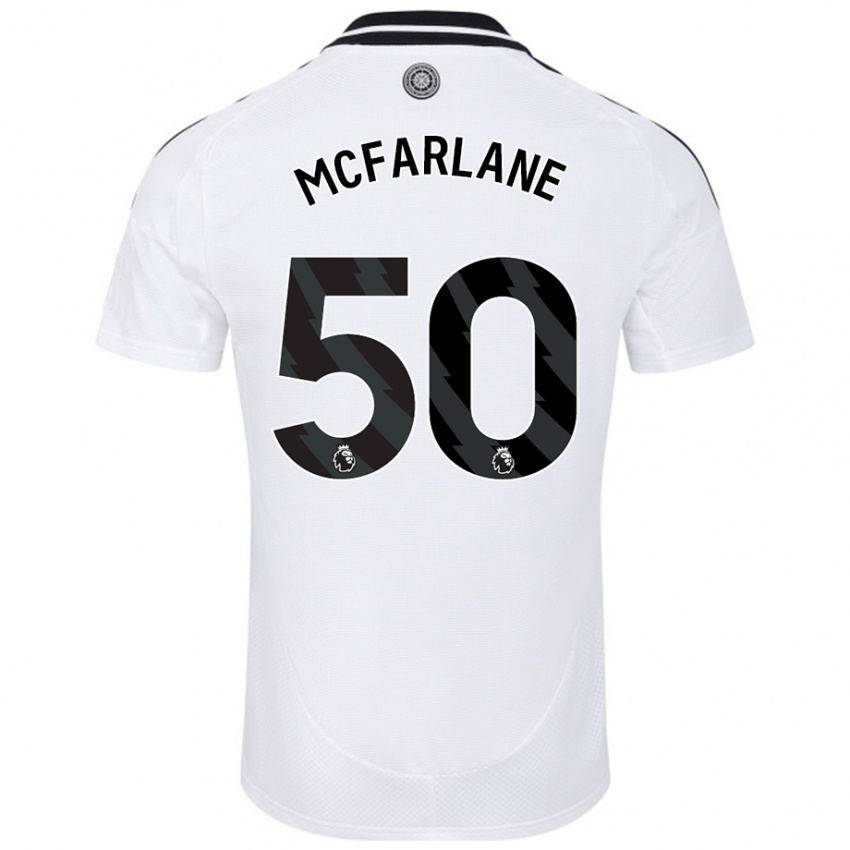 Bambino Maglia Callum Mcfarlane #50 Bianco Kit Gara Home 2024/25 Maglietta