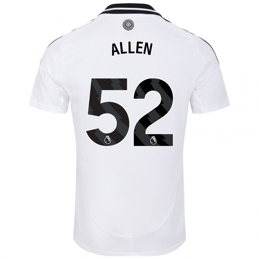 Bambino Maglia Michael Allen #52 Bianco Kit Gara Home 2024/25 Maglietta