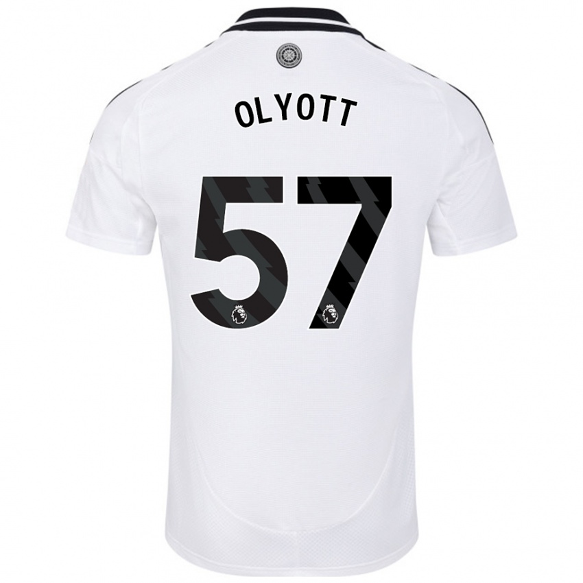 Bambino Maglia Tom Olyott #57 Bianco Kit Gara Home 2024/25 Maglietta