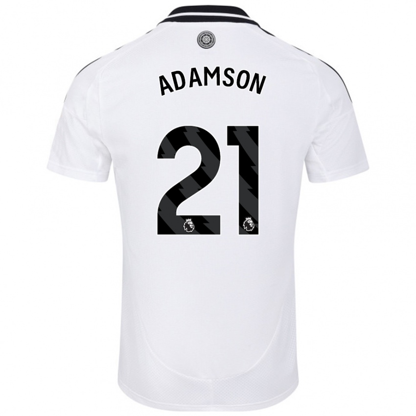 Bambino Maglia Sasha Adamson #21 Bianco Kit Gara Home 2024/25 Maglietta