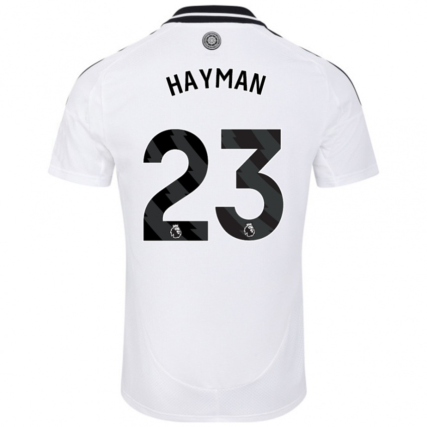 Bambino Maglia Alex Hayman #23 Bianco Kit Gara Home 2024/25 Maglietta