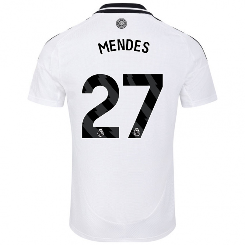 Bambino Maglia Megalie Mendes #27 Bianco Kit Gara Home 2024/25 Maglietta