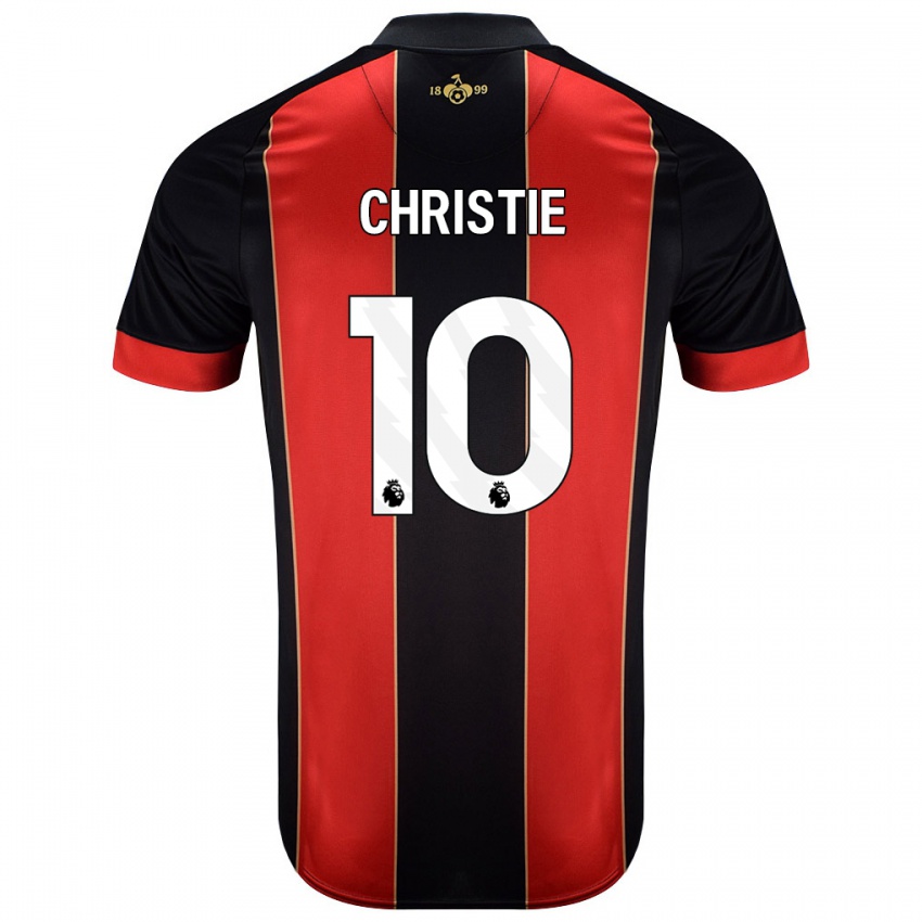 Bambino Maglia Ryan Christie #10 Rosso Nero Kit Gara Home 2024/25 Maglietta