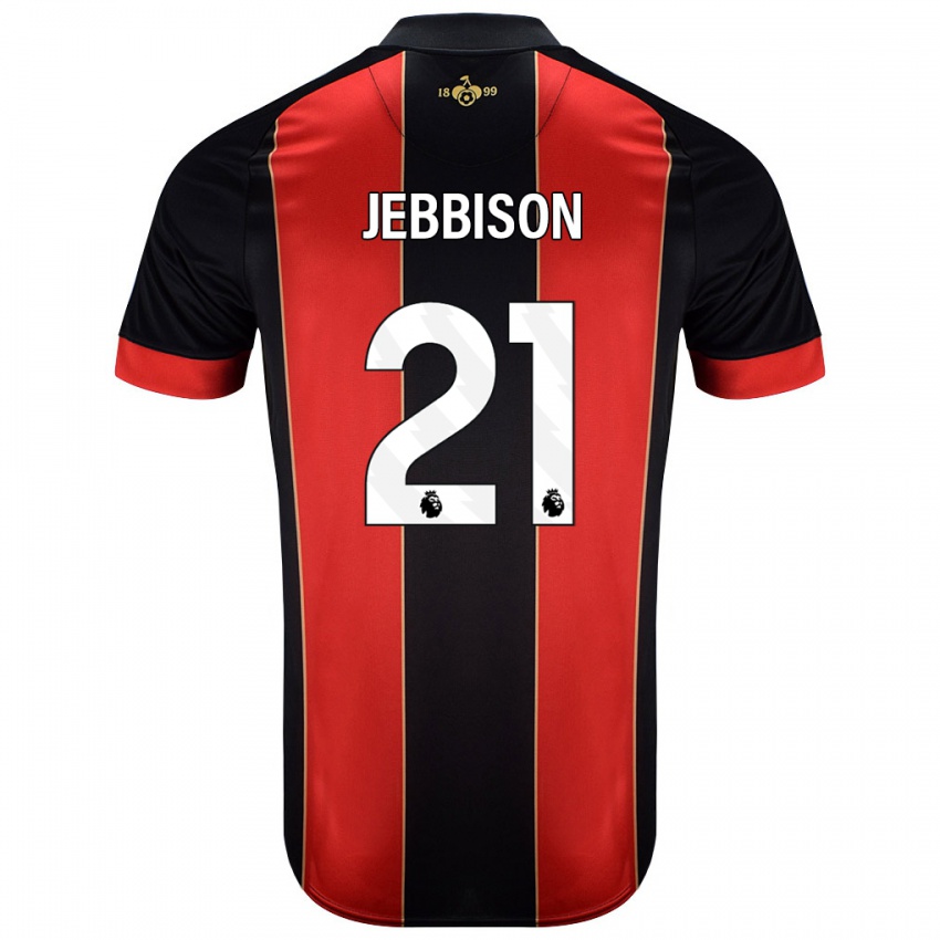 Bambino Maglia Daniel Jebbison #21 Rosso Nero Kit Gara Home 2024/25 Maglietta