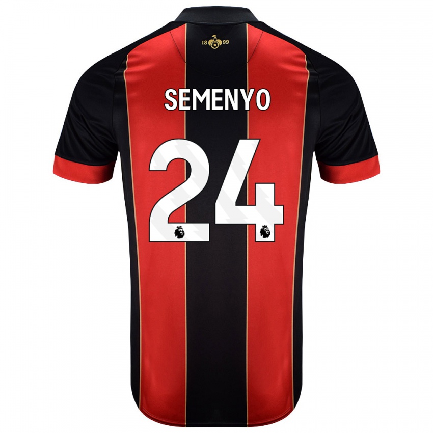 Bambino Maglia Antoine Semenyo #24 Rosso Nero Kit Gara Home 2024/25 Maglietta