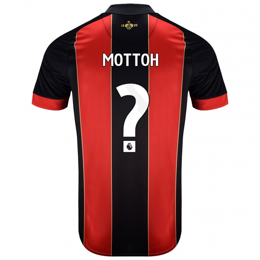 Bambino Maglia Koby Mottoh #0 Rosso Nero Kit Gara Home 2024/25 Maglietta