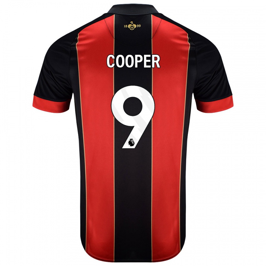 Bambino Maglia Lucy Cooper #9 Rosso Nero Kit Gara Home 2024/25 Maglietta