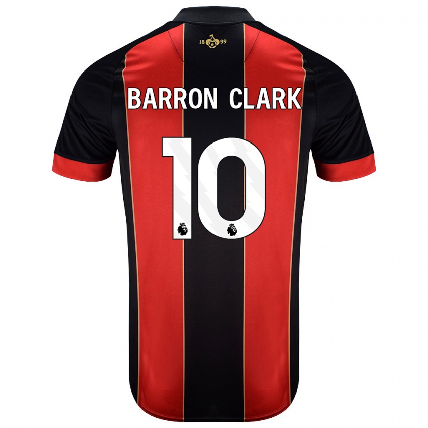 Bambino Maglia Molly Barron-Clark #10 Rosso Nero Kit Gara Home 2024/25 Maglietta