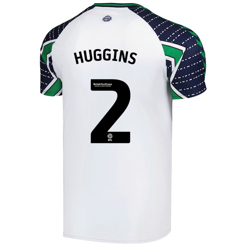 Bambino Maglia Niall Huggins #2 Bianco Kit Gara Away 2024/25 Maglietta