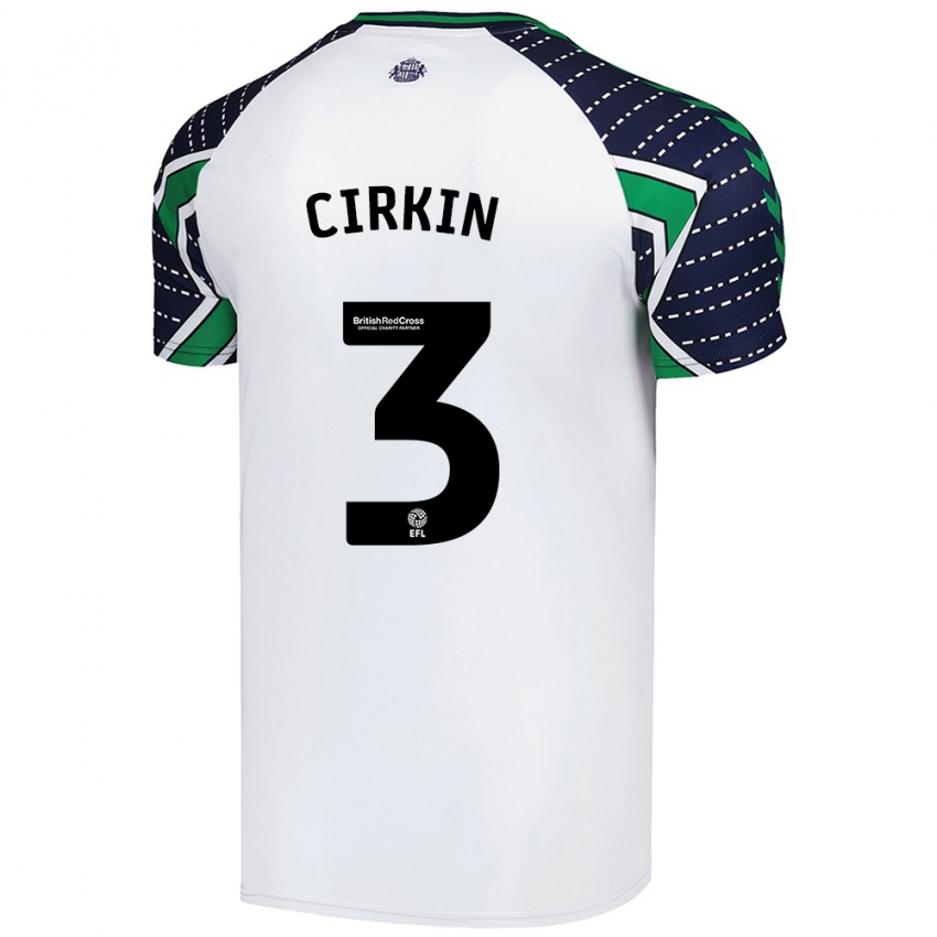 Bambino Maglia Dennis Cirkin #3 Bianco Kit Gara Away 2024/25 Maglietta