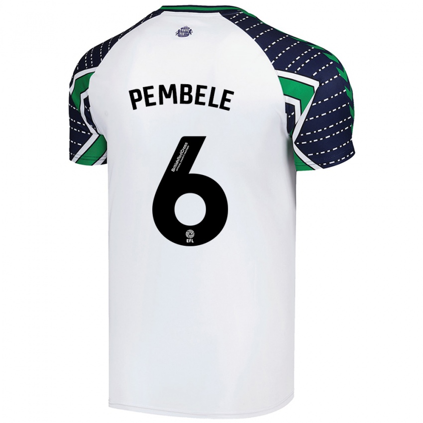 Bambino Maglia Timothée Pembélé #6 Bianco Kit Gara Away 2024/25 Maglietta