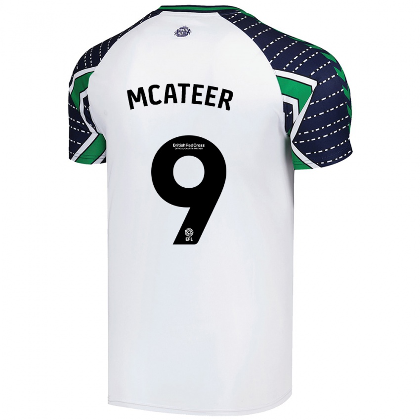 Bambino Maglia Mary Mcateer #9 Bianco Kit Gara Away 2024/25 Maglietta