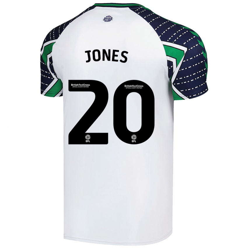 Bambino Maglia Ellen Jones #20 Bianco Kit Gara Away 2024/25 Maglietta