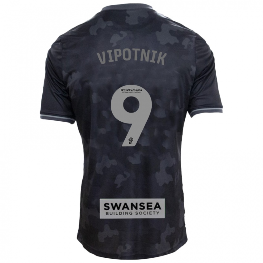 Bambino Maglia Zan Vipotnik #9 Nero Kit Gara Away 2024/25 Maglietta