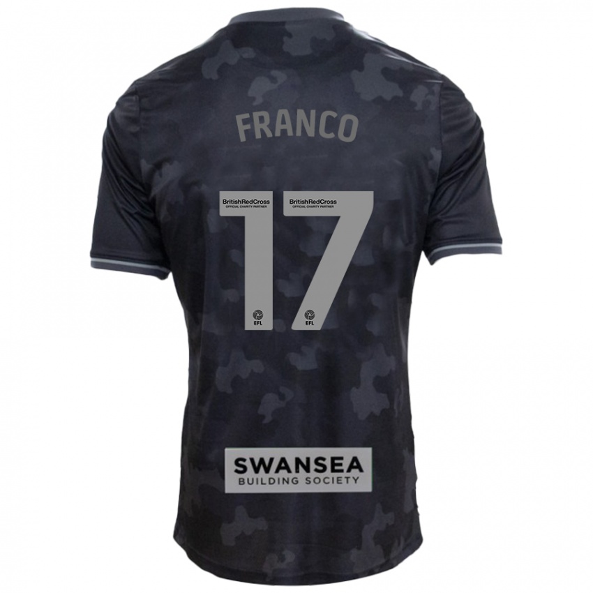 Bambino Maglia Gonçalo Franco #17 Nero Kit Gara Away 2024/25 Maglietta