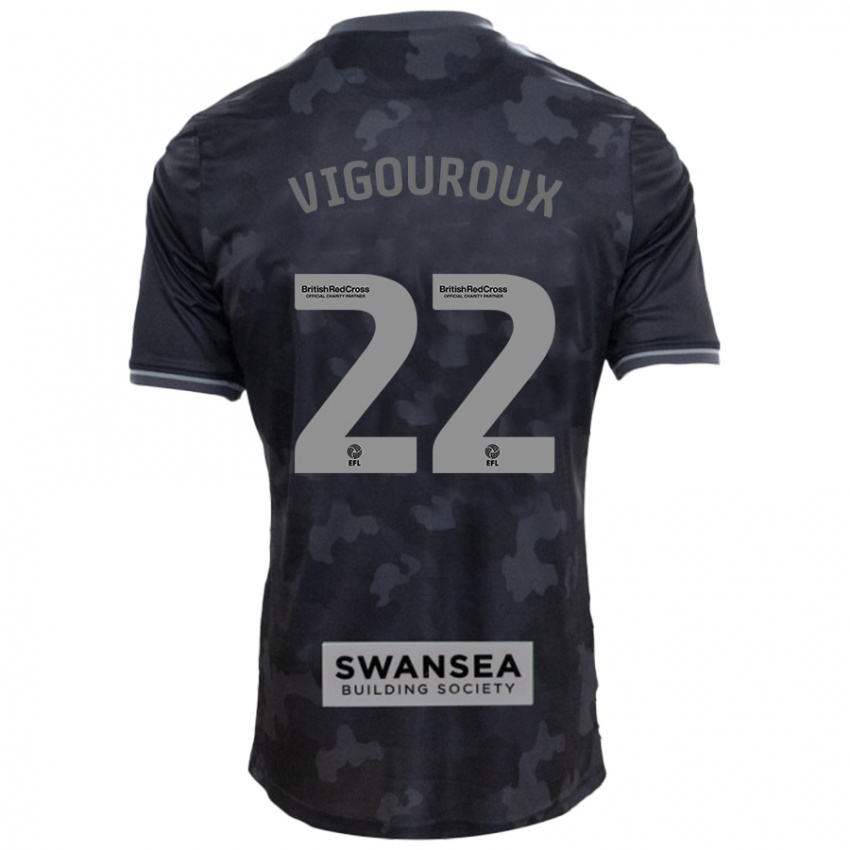 Bambino Maglia Lawrence Vigouroux #22 Nero Kit Gara Away 2024/25 Maglietta