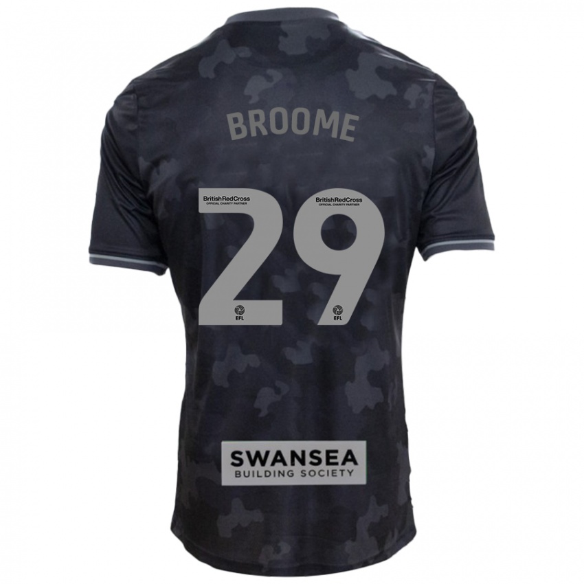 Bambino Maglia Nathan Broome #29 Nero Kit Gara Away 2024/25 Maglietta