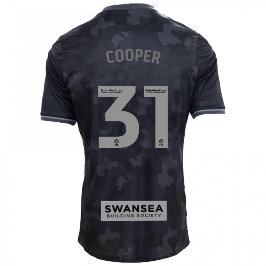 Bambino Maglia Oliver Cooper #31 Nero Kit Gara Away 2024/25 Maglietta