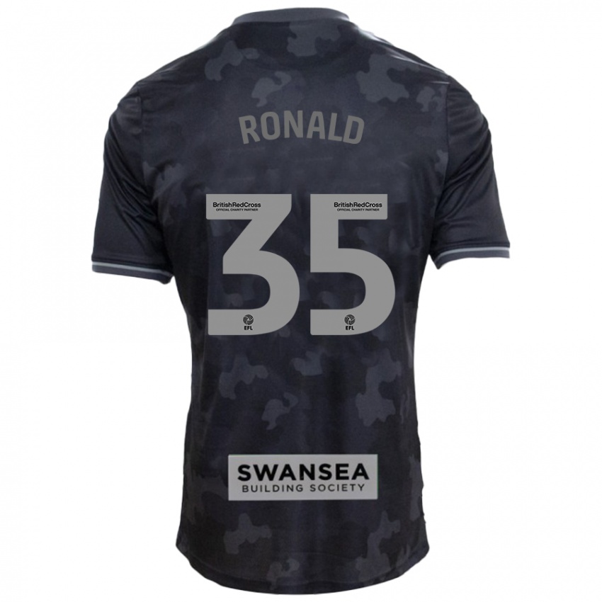 Bambino Maglia Ronald #35 Nero Kit Gara Away 2024/25 Maglietta