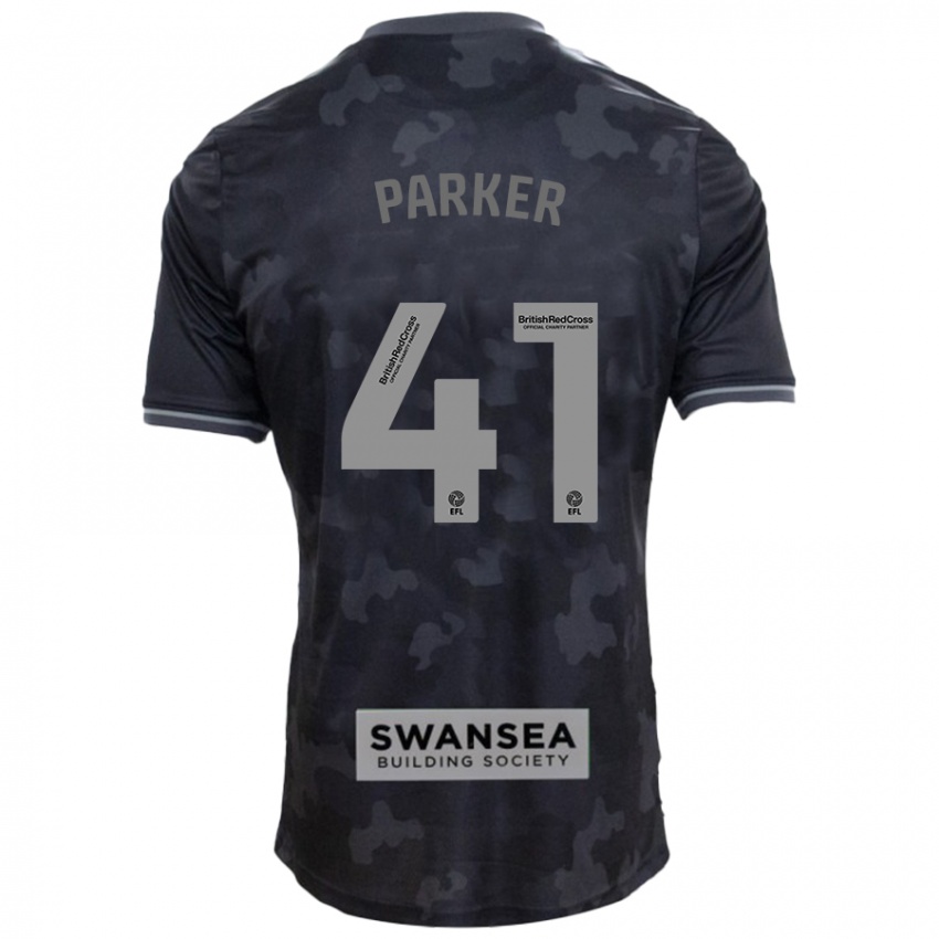 Bambino Maglia Sam Parker #41 Nero Kit Gara Away 2024/25 Maglietta