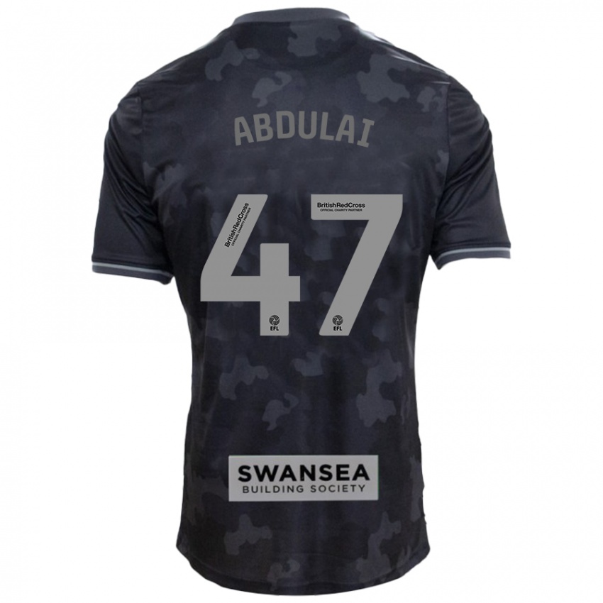 Bambino Maglia Azeem Abdulai #47 Nero Kit Gara Away 2024/25 Maglietta