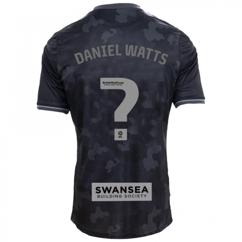 Bambino Maglia Daniel Watts #0 Nero Kit Gara Away 2024/25 Maglietta