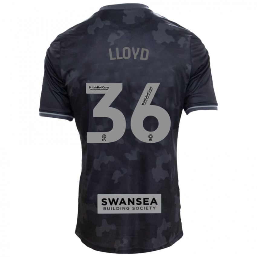 Bambino Maglia Ben Lloyd #36 Nero Kit Gara Away 2024/25 Maglietta