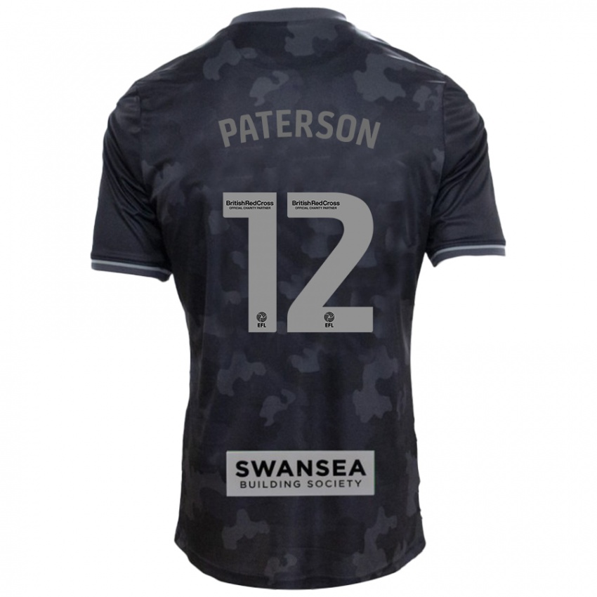 Bambino Maglia Jamie Paterson #12 Nero Kit Gara Away 2024/25 Maglietta