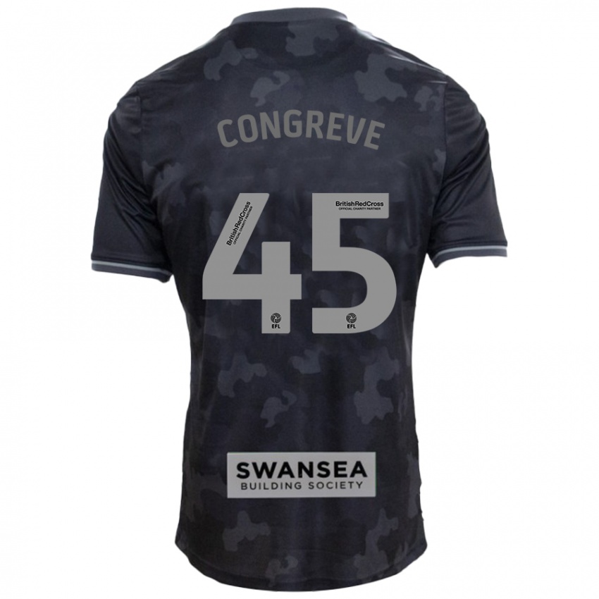 Bambino Maglia Cameron Congreve #45 Nero Kit Gara Away 2024/25 Maglietta