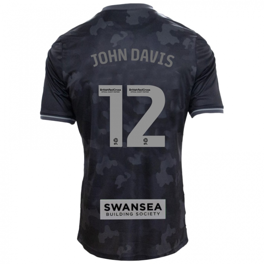 Bambino Maglia Stacey John-Davis #12 Nero Kit Gara Away 2024/25 Maglietta