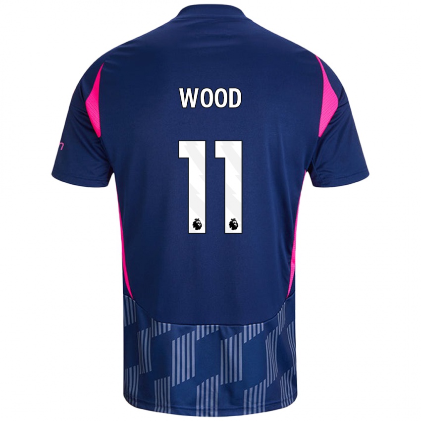 Bambino Maglia Chris Wood #11 Blu Royal Rosa Kit Gara Away 2024/25 Maglietta