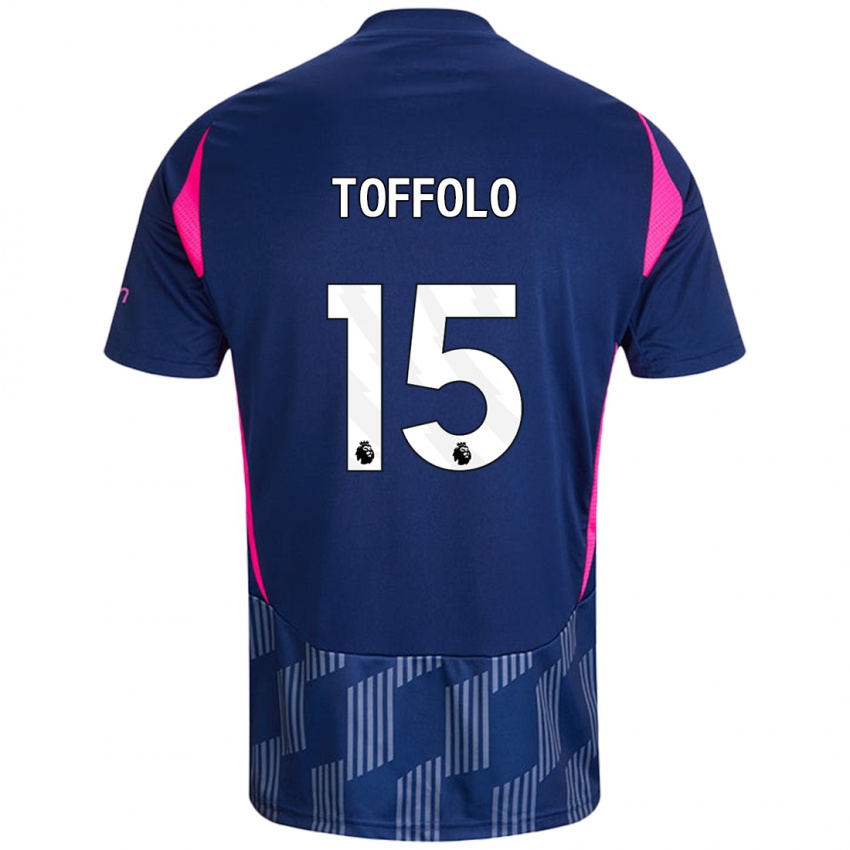 Bambino Maglia Harry Toffolo #15 Blu Royal Rosa Kit Gara Away 2024/25 Maglietta