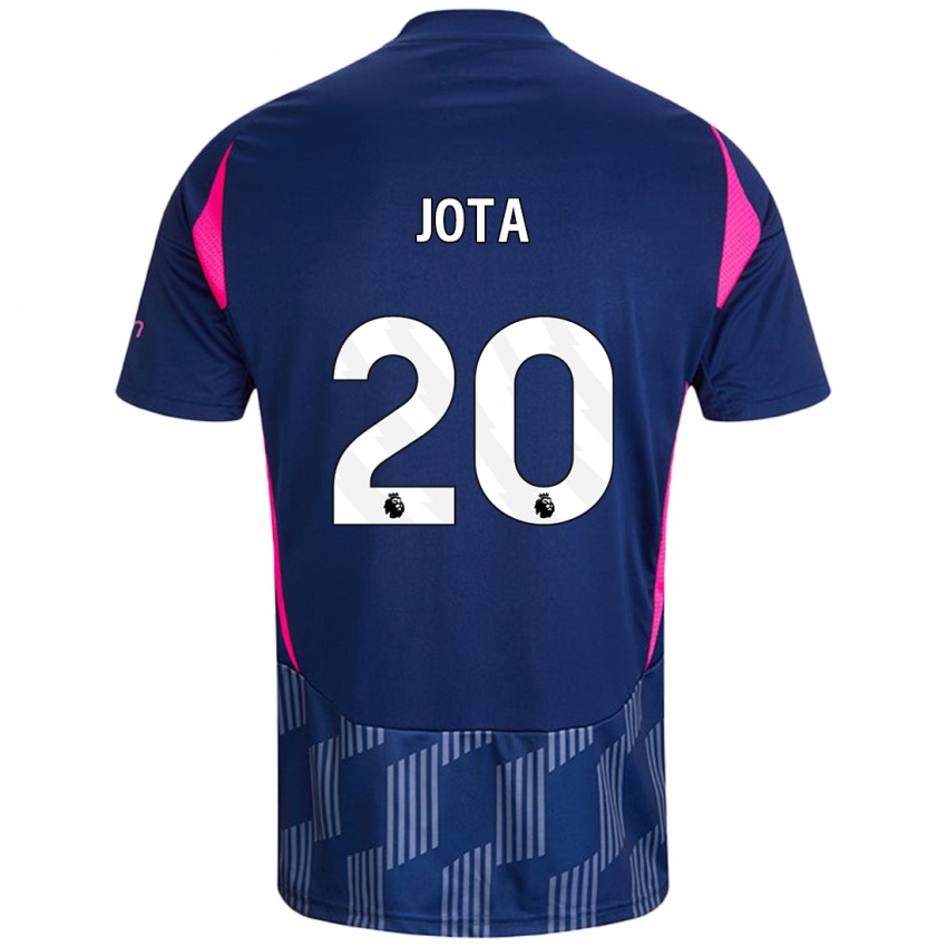 Bambino Maglia Jota Silva #20 Blu Royal Rosa Kit Gara Away 2024/25 Maglietta