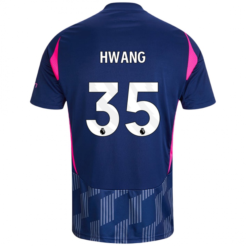 Bambino Maglia Ui-Jo Hwang #35 Blu Royal Rosa Kit Gara Away 2024/25 Maglietta