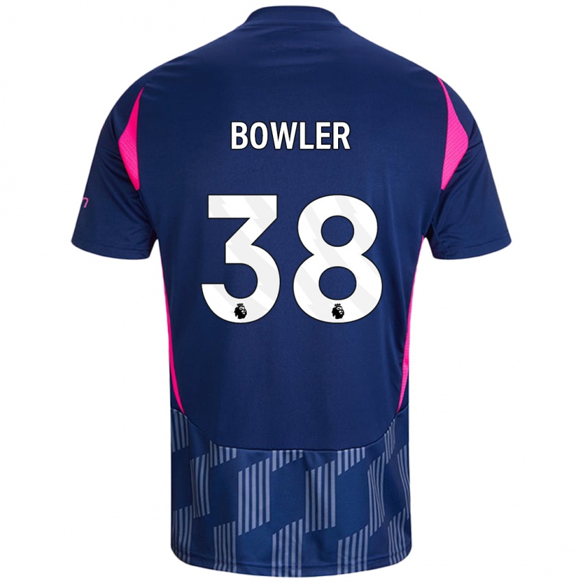 Bambino Maglia Josh Bowler #38 Blu Royal Rosa Kit Gara Away 2024/25 Maglietta