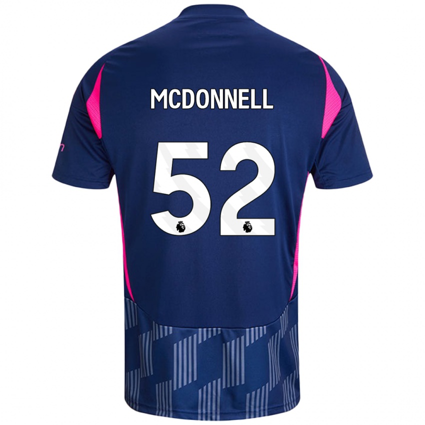 Bambino Maglia Jamie Mcdonnell #52 Blu Royal Rosa Kit Gara Away 2024/25 Maglietta