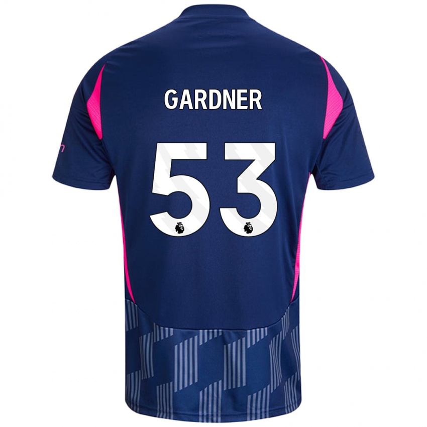 Bambino Maglia Joe Gardner #53 Blu Royal Rosa Kit Gara Away 2024/25 Maglietta