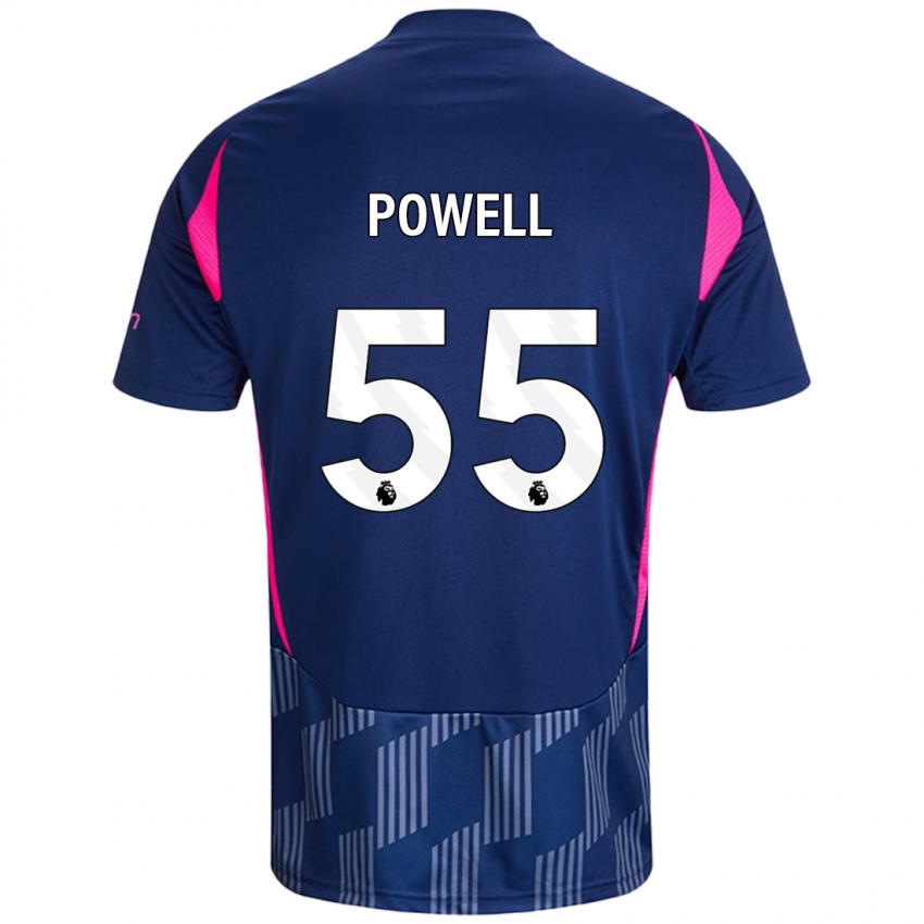 Bambino Maglia Josh Powell #55 Blu Royal Rosa Kit Gara Away 2024/25 Maglietta